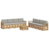 vidaXL Ensemble de canap&eacute;s d'ext&eacute;rieur 9 pc Blanc et gris clair