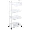 vidaXL Chariot de rangement &agrave; 4 niveaux transparent acrylique