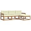 vidaXL Ensemble de canap&eacute;s d'ext&eacute;rieur 4 pcs Naturel et Cr&egrave;me