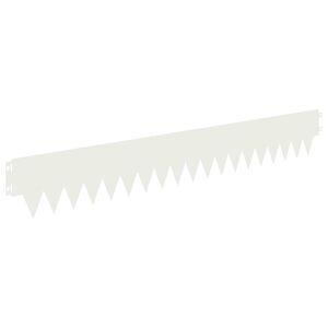 vidaXL Bordure de Pelouse 50 pc 103 x 15 cm Acier Blanc