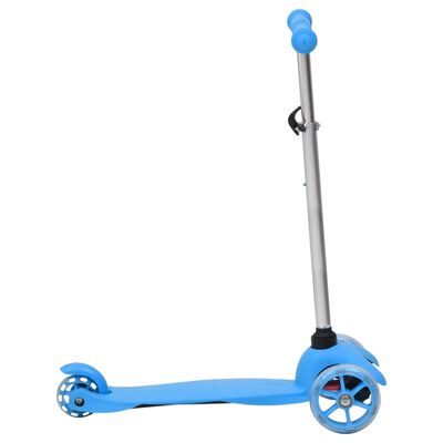 vidaXL Scooter 3 roues d'enfants et guidon réglable en aluminium Bleu