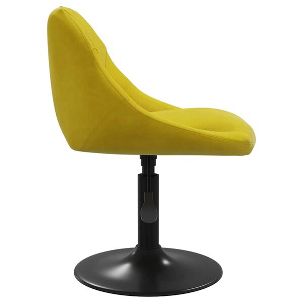 vidaXL Tabouret de bar Jaune moutarde Velours