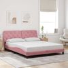 vidaXL Cadre de lit sans matelas rose 160x200 cm velours