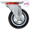 vidaXL 12 pcs Roulettes pivotantes 75 mm