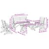 vidaXL Salon de jardin 4 pcs bois de sapin massif