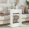 vidaXL Table d'appoint Blanc 40 x 38 x 62,5 cm Bois d'ing&eacute;nierie