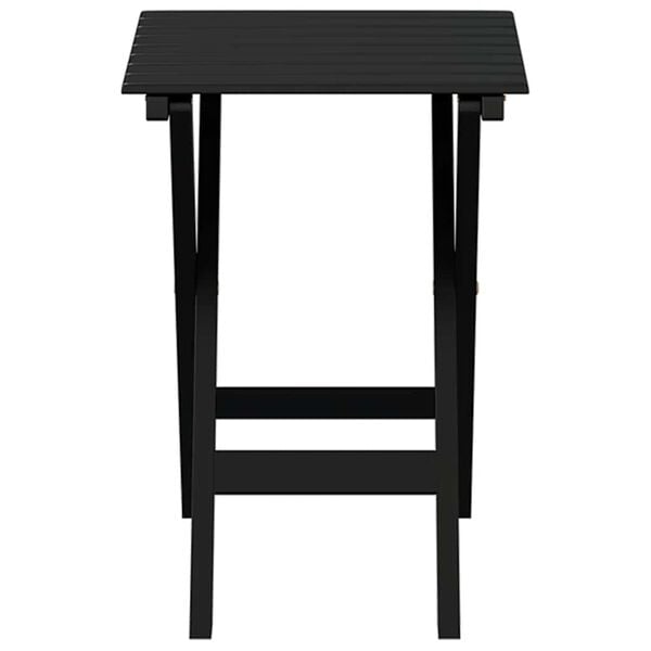 vidaXL Table d&rsquo;appoint pliable noir bois de peuplier massif