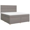 vidaXL Sommier &agrave; lattes de lit avec matelas Taupe 180x200 cm Tissu