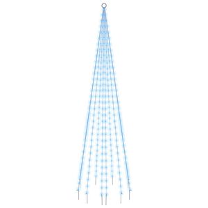 vidaXL Sapin de Noël sur mât de drapeau 310 LED Bleues 300 cm