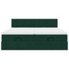 vidaXL Cadre de lit ottoman avec matelas vert fonc&eacute; 160x200 cm velours