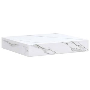 vidaXL &Eacute;tag&egrave;re Murale Montage mural Marbre blanc 23 x 23,5 x 3,8 cm