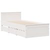 vidaXL Lit biblioth&egrave;que sans matelas blanc 90x190cm bois de pin massif