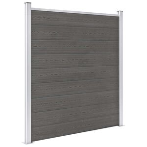 vidaXL Cl&ocirc;ture de jardin WPC 180x186 cm Gris
