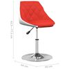vidaXL Tabouret de bar Rouge et blanc Similicuir