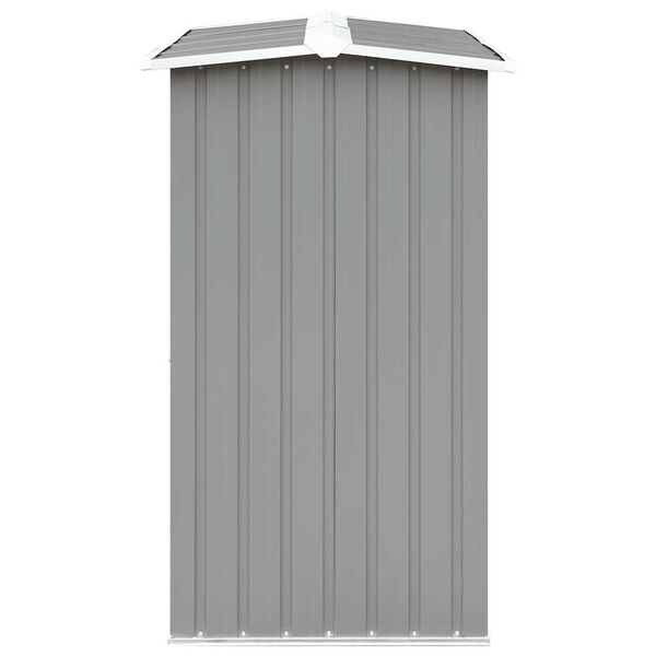vidaXL Abri de stockage de bois Acier galvanisé 172x91x154 cm Gris