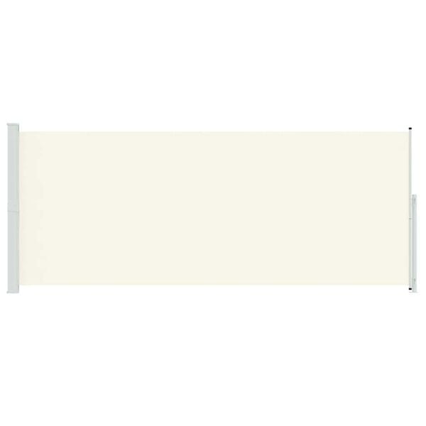 vidaXL Auvent lat&eacute;ral r&eacute;tractable de patio 200x500 cm Cr&egrave;me