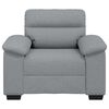 vidaXL Fauteuil gris clair 100x81x84 cm tissu