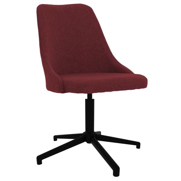 vidaXL Chaises pivotantes &agrave; manger lot de 6 rouge bordeaux tissu