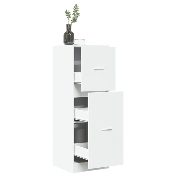 vidaXL Armoire d'apothicaire blanc 40x41x118 cm bois d'ing&eacute;nierie