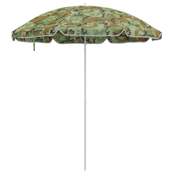 vidaXL Parasol de plage Vert 263 x 263 x 272 cm Polyester et métal