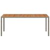 vidaXL Table de jardin 190x90x75 cm R&eacute;sine tress&eacute;e/bois d'acacia Gris