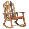 vidaXL Chaise &agrave; bascule de jardin Bois de r&eacute;cup&eacute;ration solide