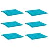 vidaXL Coussins de chaise de jardin lot de 6 turquoise 40x40x4cm tissu