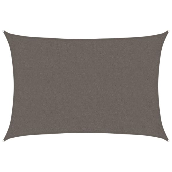 vidaXL Voile d'ombrage 160 g/m&sup2; Anthracite 2,5x4 m PEHD