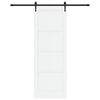 vidaXL Porte coulissante ORKDAL Blanc et Noir 83 x 232 cm Pin massif
