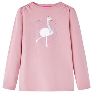 T-shirt enfants &agrave; manches longues rose clair 116