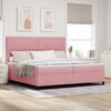 vidaXL Lit &agrave; ressorts avec matelas Rose 200 x 200 cm Velours