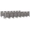 vidaXL Ensemble de salle &agrave; manger de jardin avec coussins 15 pc PP