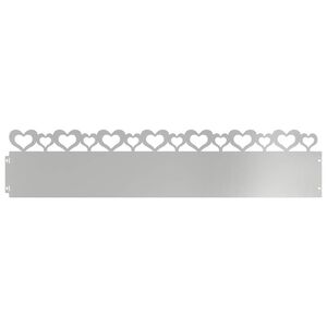 vidaXL Bordures de pelouse 10 pcs Argent 103 x 0,05 x 22 cm