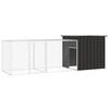 vidaXL Poulailler Anthracite 300x91x100 cm Acier galvanis&eacute;