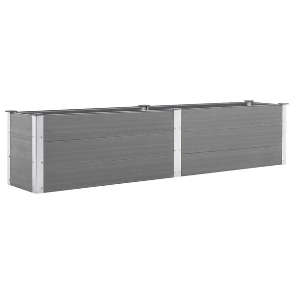 vidaXL Lit sur&eacute;lev&eacute; de jardin 250x50x54 cm WPC Gris