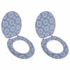 vidaXL Si&egrave;ges de toilette avec couvercles 2 pcs MDF Porcelaine