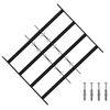 vidaXL Grille de s&eacute;curit&eacute; pour fen&ecirc;tres avec 4 barres crois&eacute;es 3 pc