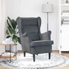 vidaXL fauteuil Gris fonc&eacute; 92 x 71 x 91 cm Velours