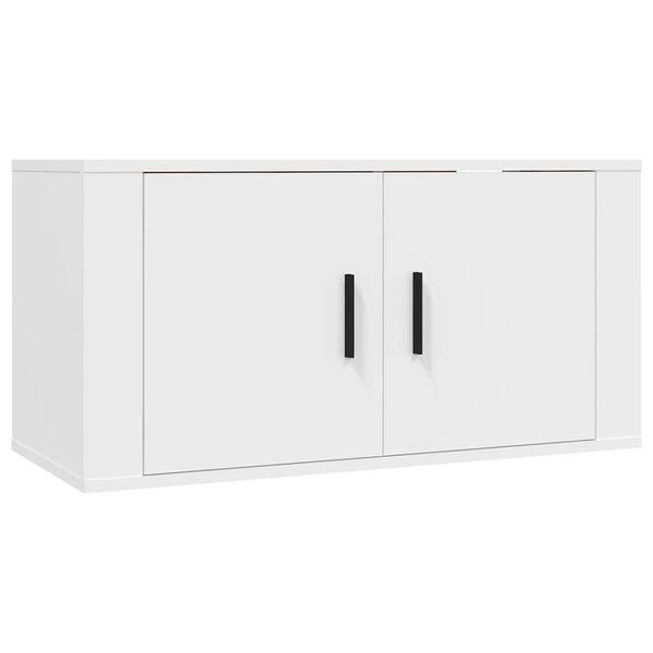 vidaXL Ensemble de meubles TV 3 pcs Blanc Bois d'ing&eacute;nierie