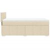 vidaXL Sommier à lattes de lit avec matelas Crème 80x200 cm Tissu