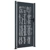 vidaXL Portail de jardin Anthracite 100x175 cm Acier Design Bambou