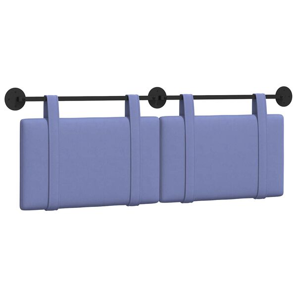 vidaXL T&ecirc;te de lit suspendue Uni Bleu denim 130 x 55 x 5 cm tissu