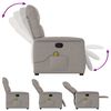 vidaXL Fauteuil de massage inclinable Taupe Tissu