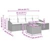 vidaXL Ensemble de Canap&eacute;s avec coussin 6 pcs Gris clair polyrotin