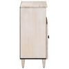vidaXL Buffet avec porte Blanc 60 x 33,5 x 75 cm Bois de mangue massif