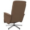 vidaXL Fauteuil inclinable de massage avec repose-pieds marron tissu