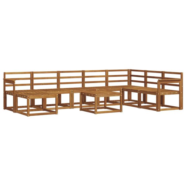 vidaXL Ensemble de canap&eacute;s d'ext&eacute;rieur 9 pcs Naturel