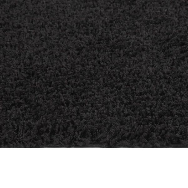 vidaXL Tapis shaggy &agrave; poils longs Noir 80x150 cm