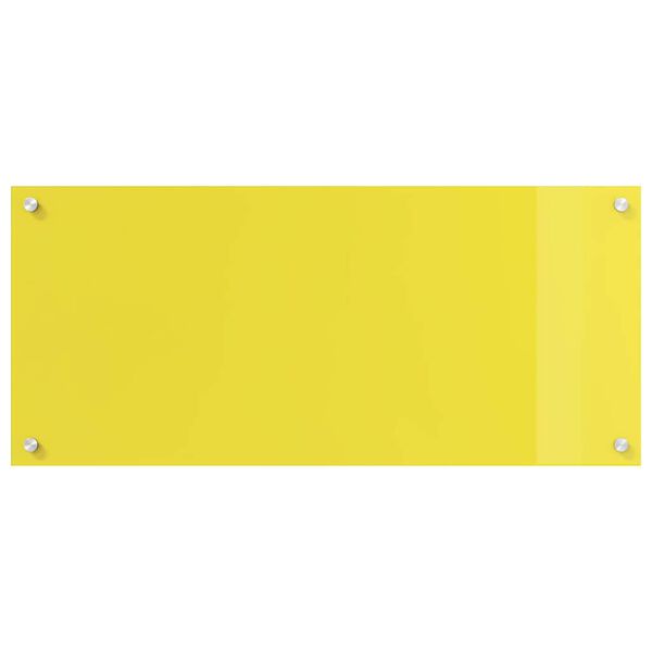 vidaXL Protection de cuisine 2 pcs Jaune 90 x 40 cm verre tremp&eacute;