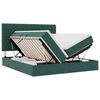 vidaXL Lit de Rangement avec matelas Vert fonc&eacute; 180 x 200 cm Velours